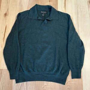 Christian Lacroix Women's 100% Wool Extra Fine Merino Wool Sweater In Green Sz L